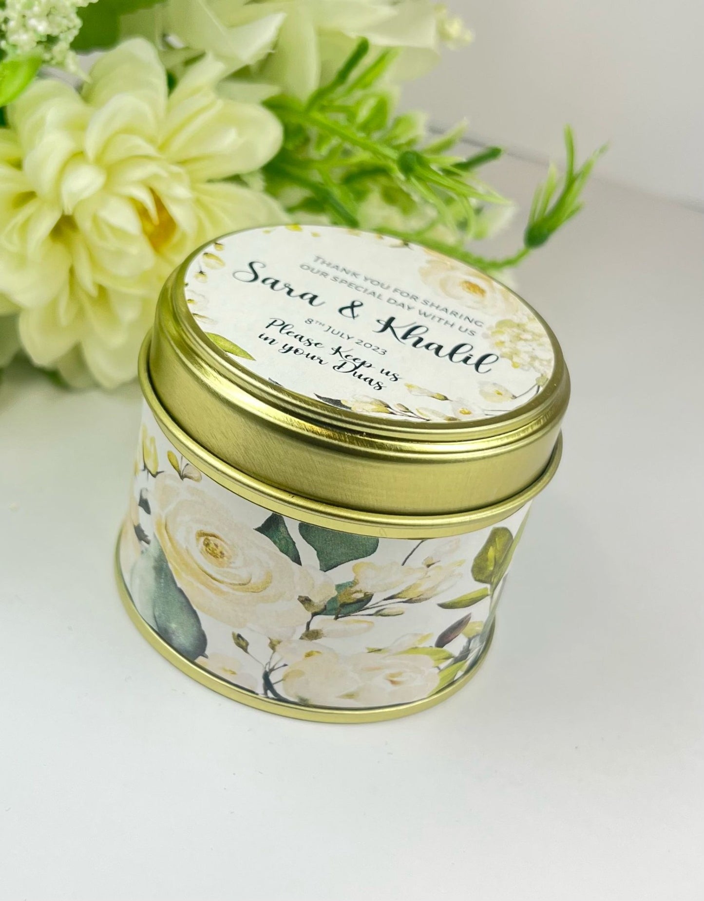 Personalised favour Tins